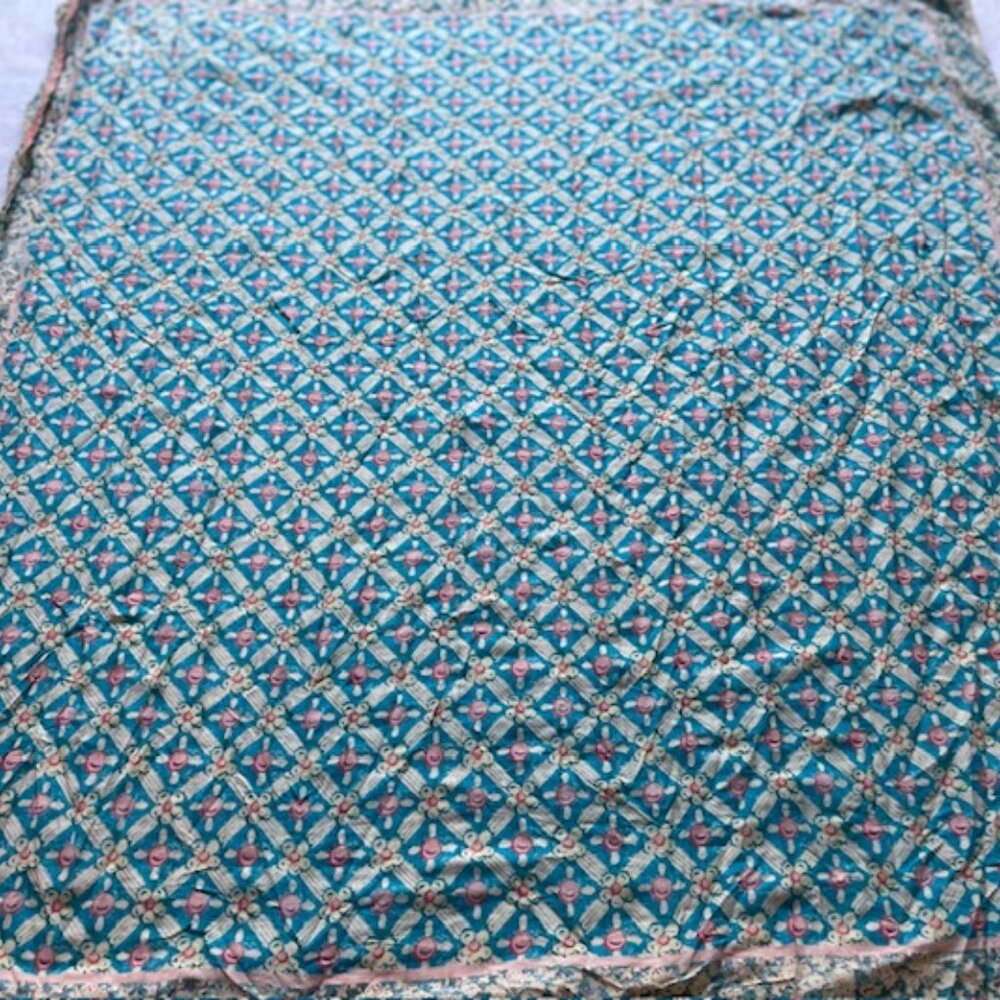 Magnolia Pearl Turquoise Floral Scarf - Picture 13 of 14